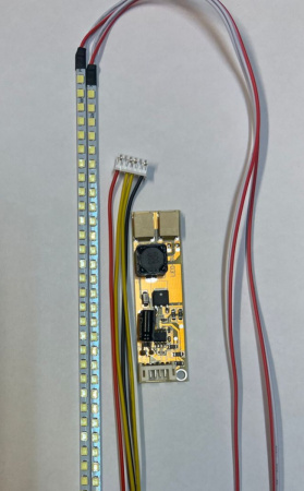 Комплект (2 светодиодные линейки и инвертор) для подсветки ЖК панелей 10-27"