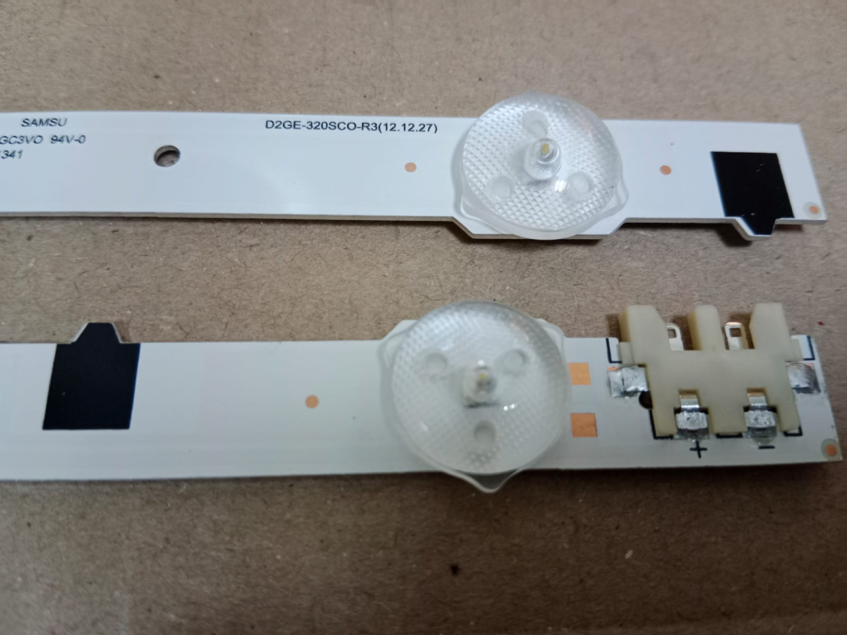 Светодиодная планка для подсветки ЖК панелей D2GE-320SC0-R3 (650мм, 9 линз, алюминиевое основание)