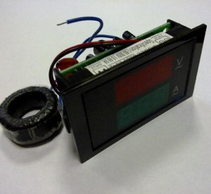 Мини Вольтметр + Амперметр в корпусе AC 80-300V 100A (красный+зеленый)