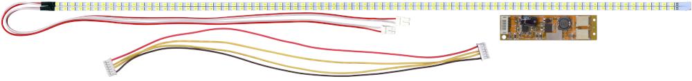 Комплект (2 светодиодные линейки и инвертор) для подсветки ЖК панелей 22"