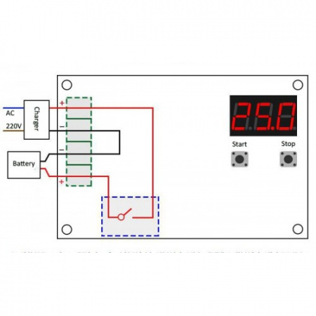 Модуль контроля заряда аккумулятора ХН-M604 DC6-60V с автоматическим выключателем