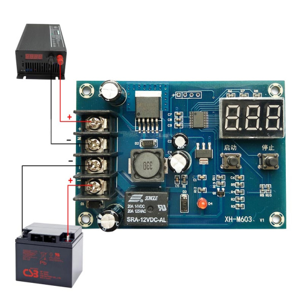 Модуль контроля заряда аккумулятора XH-M603 DC12-24V