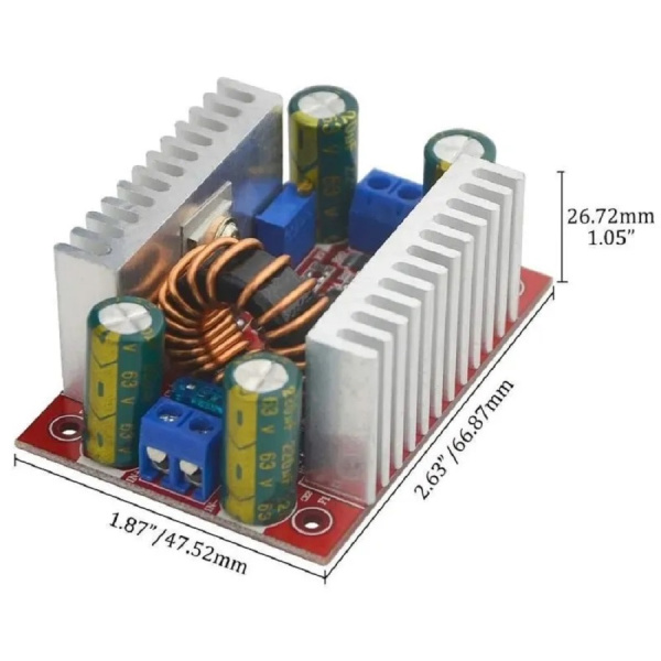 DC-DC повышающий 8.5-50V в 10-60V 15A 400W