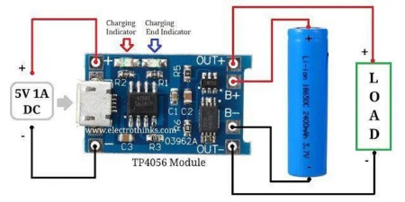 Модуль заряда TP4056 microUSB с защитой (3 шт.)